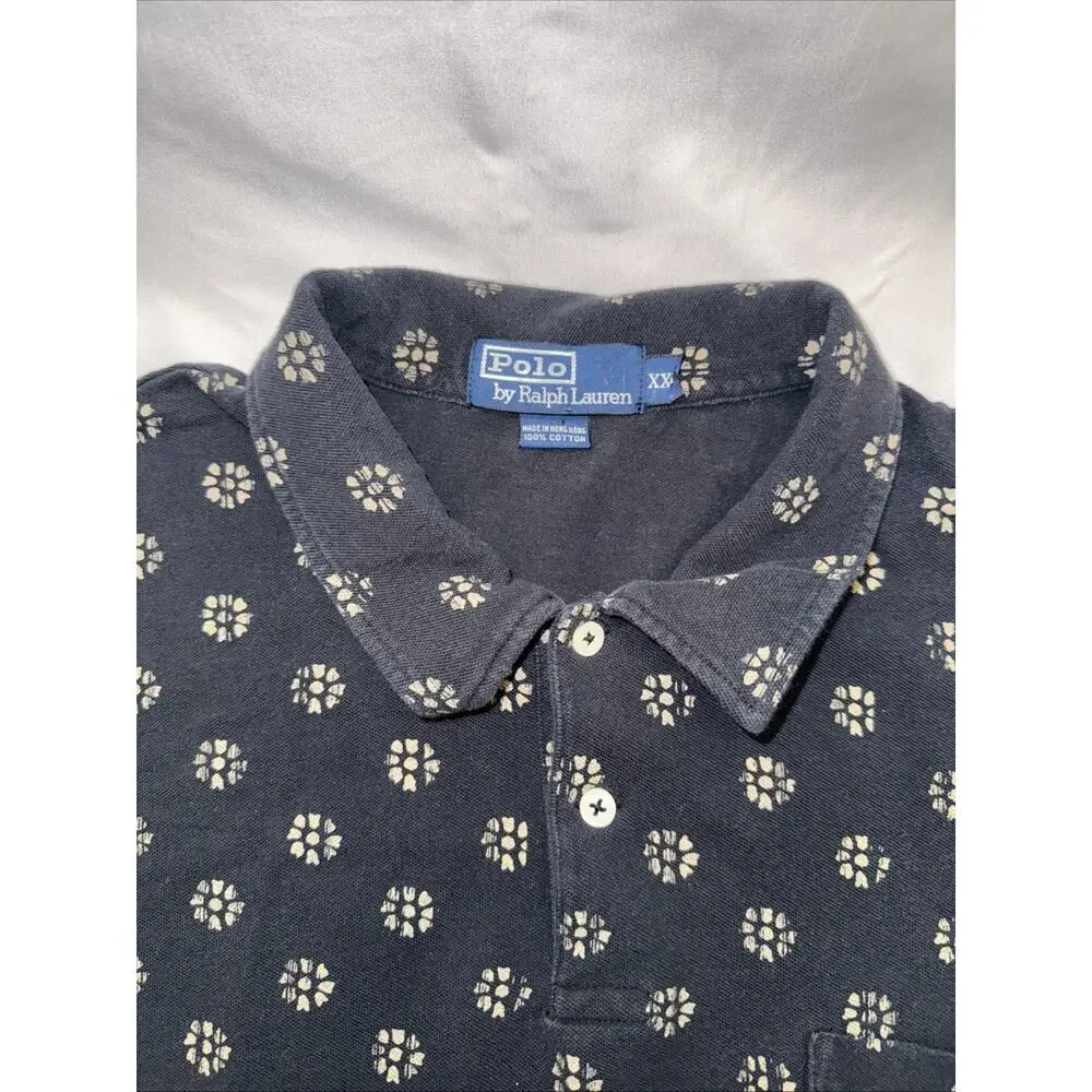 VTG Men’s Ralph Lauren Polo Black‎ Size:2XL